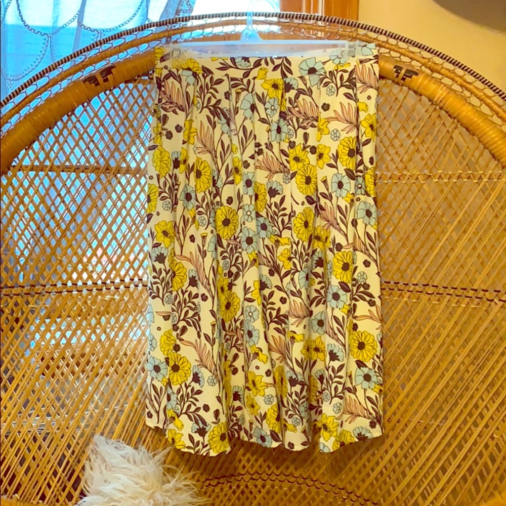 Modcloth floral midi skirt